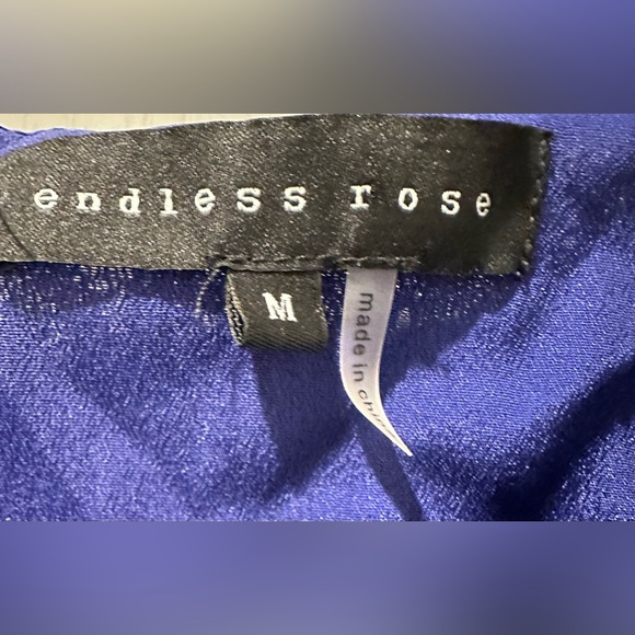 Revolve | Endless Rose Balloon Sleeve Embroidered Lace Blue Violet/Silver Mini - Picture 8 of 11